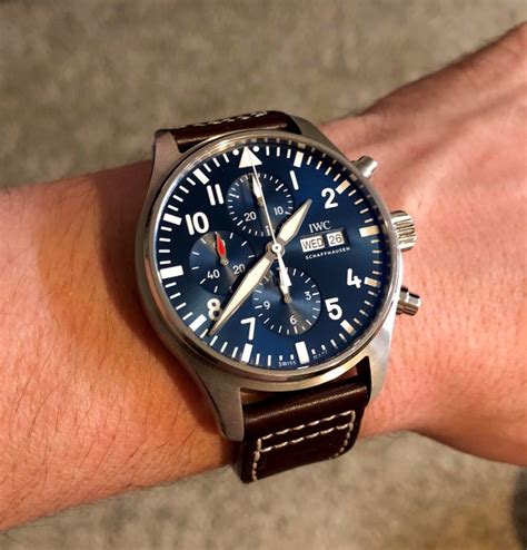 IWC Pilot Midnight Automatic Chronograph Blue Dial Men's 